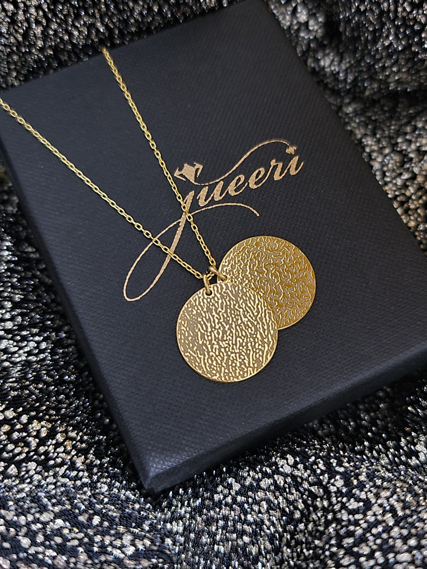 Custom Fingerprint Name Date Initial Necklace