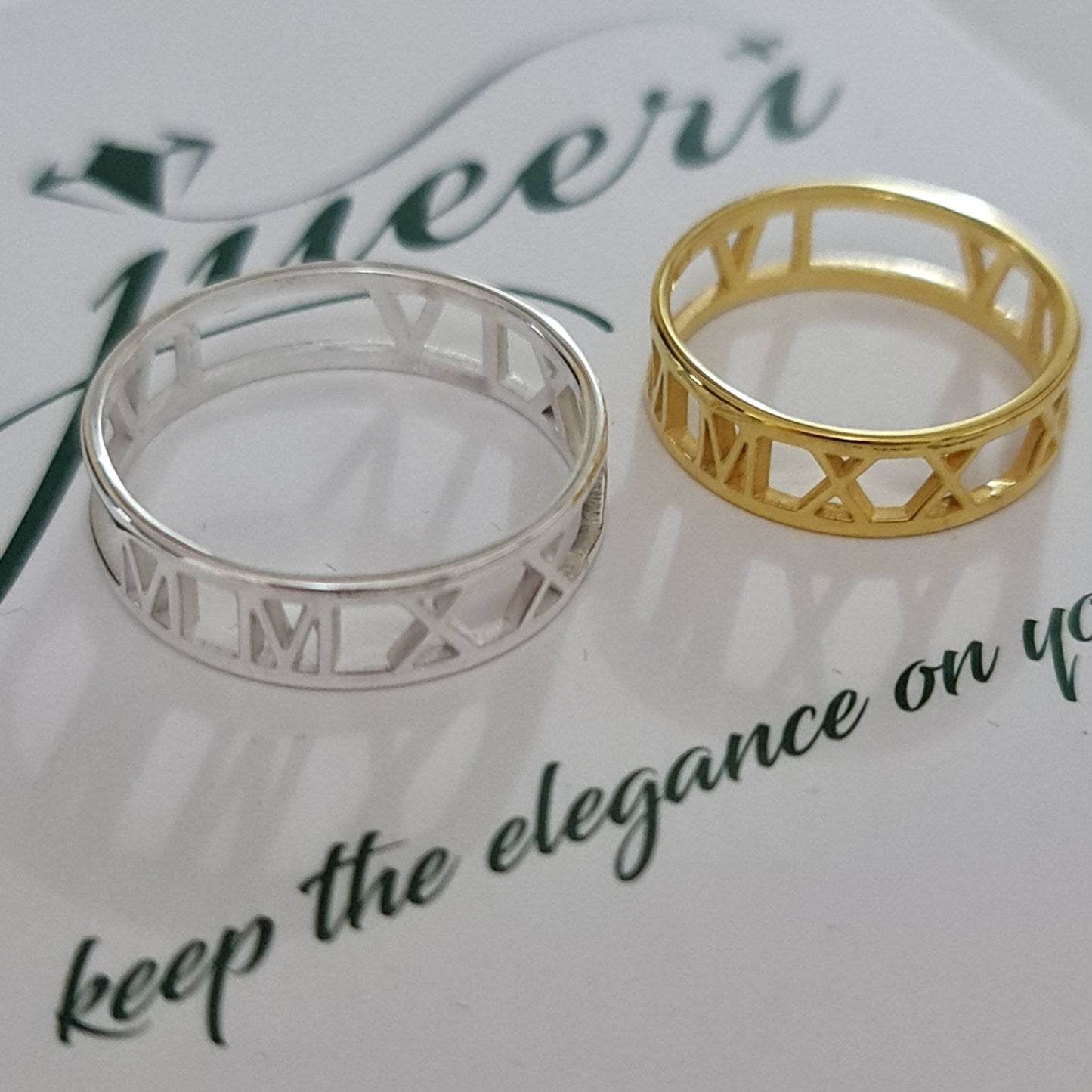 Custom Roman Letter Promise Ring