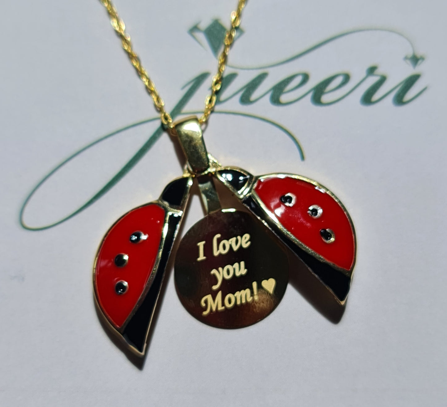 Custom Ladybug Secret Message Necklace