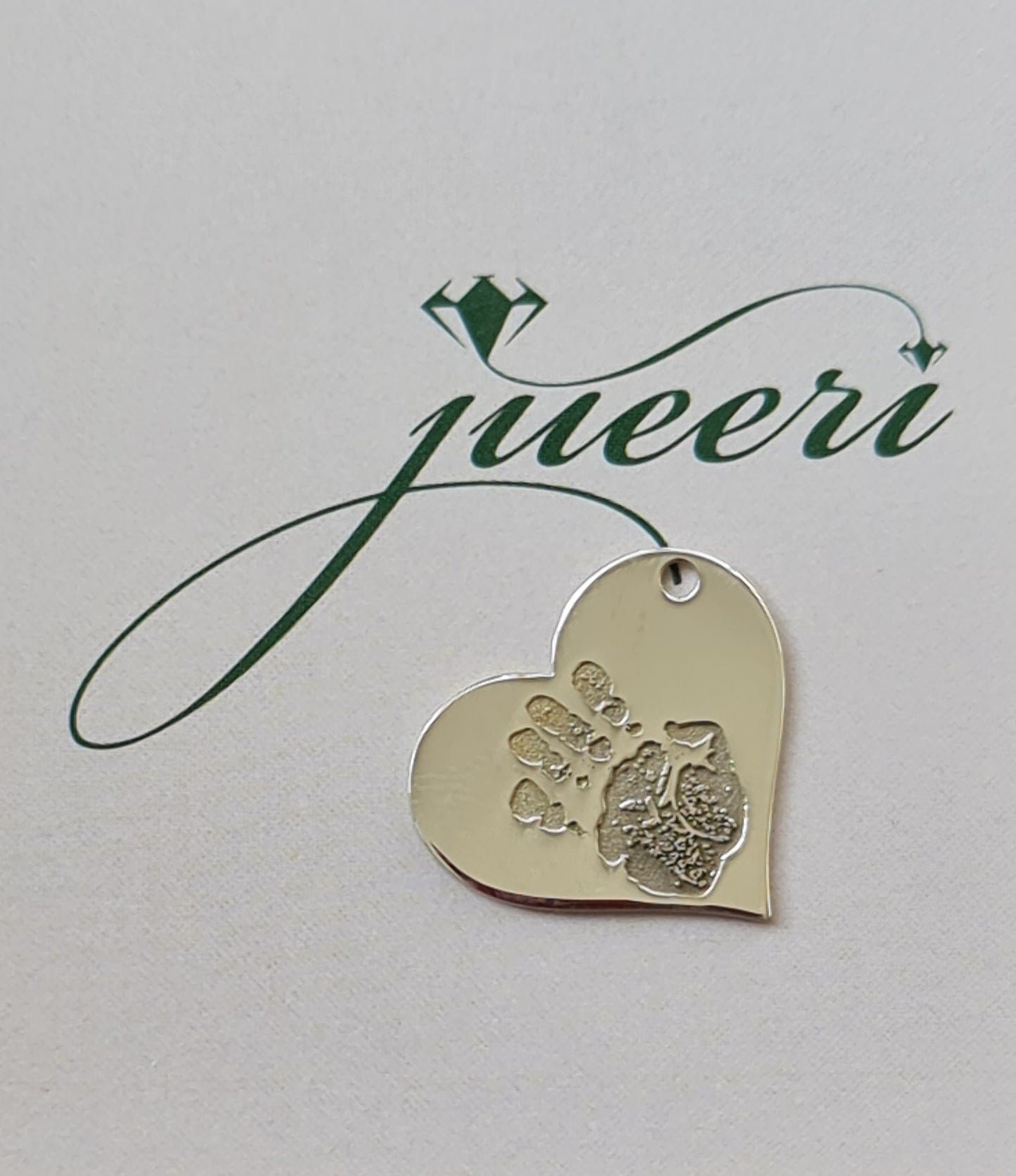 Custom Heart Fingerprint Name Necklace