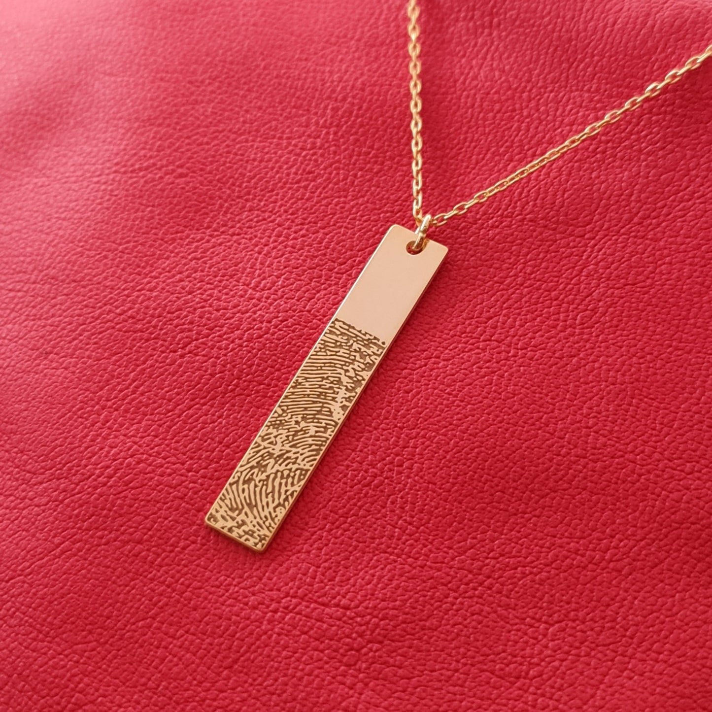 Custom Bar Fingerprint Necklace