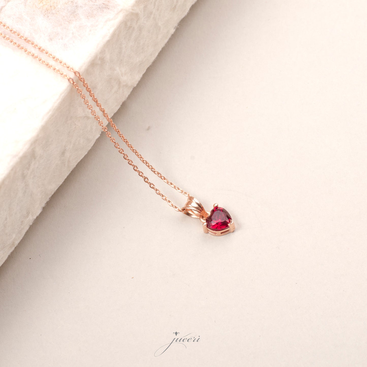 Personalized Heart Shape Birthstones Bar Necklace