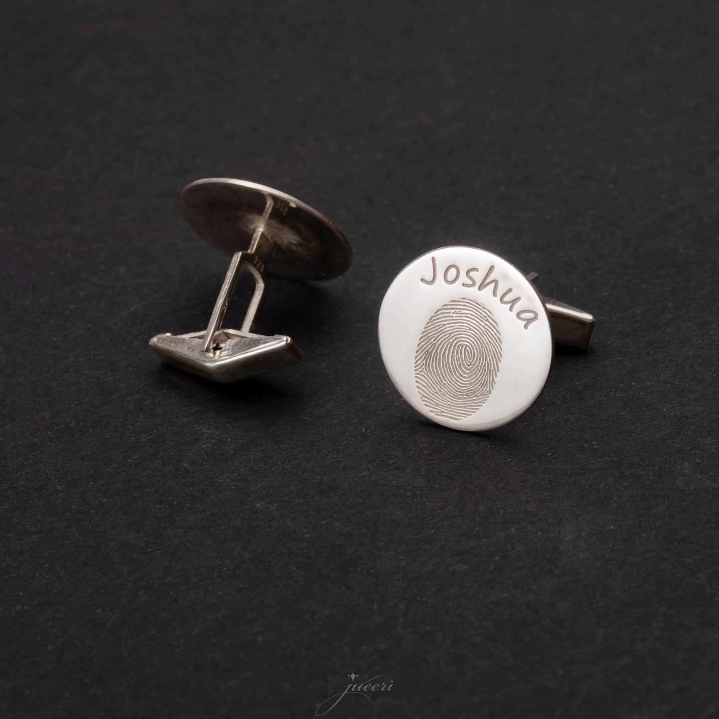 Custom Fingerprint Lapel Pin & Cufflinks