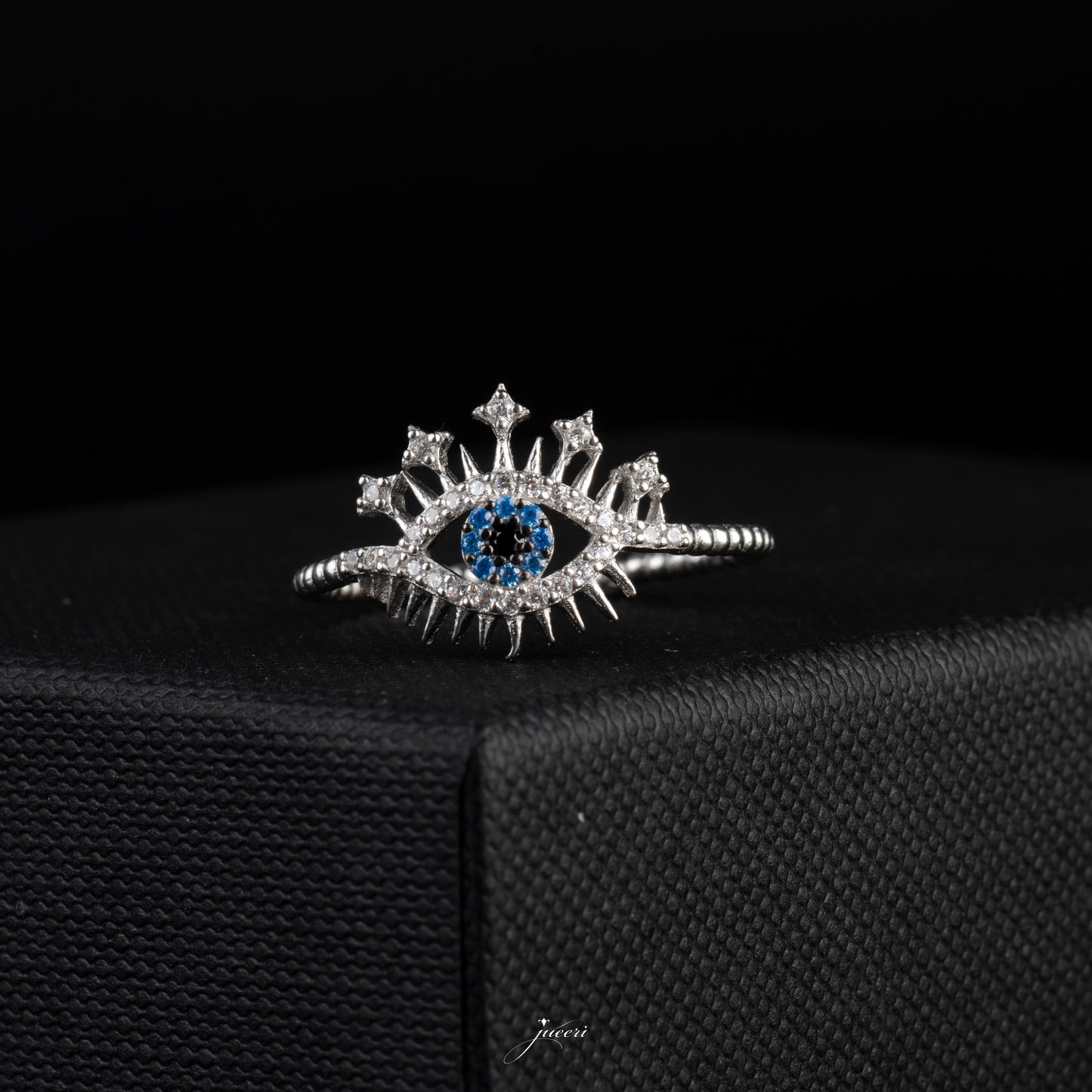 Adjustable Evil Eye Ring