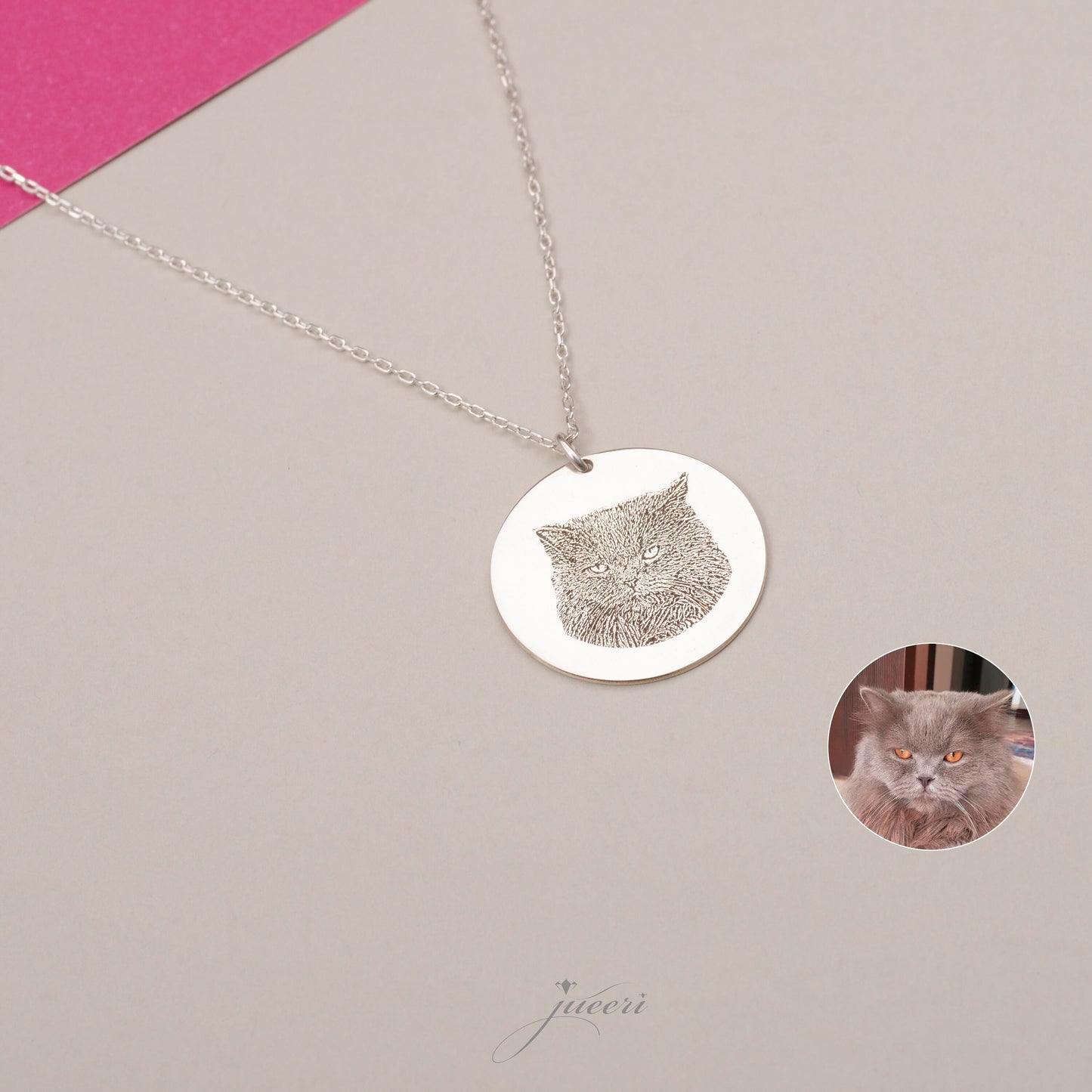 Custom Pet Portrait Necklace