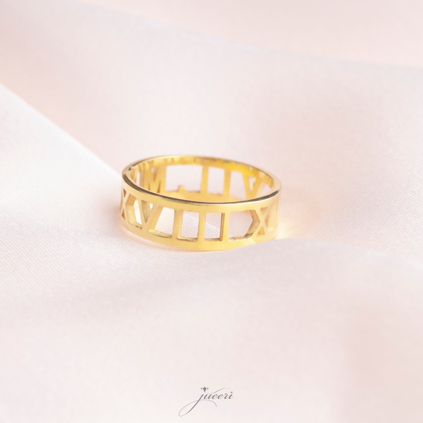 Custom Roman Letter Promise Ring