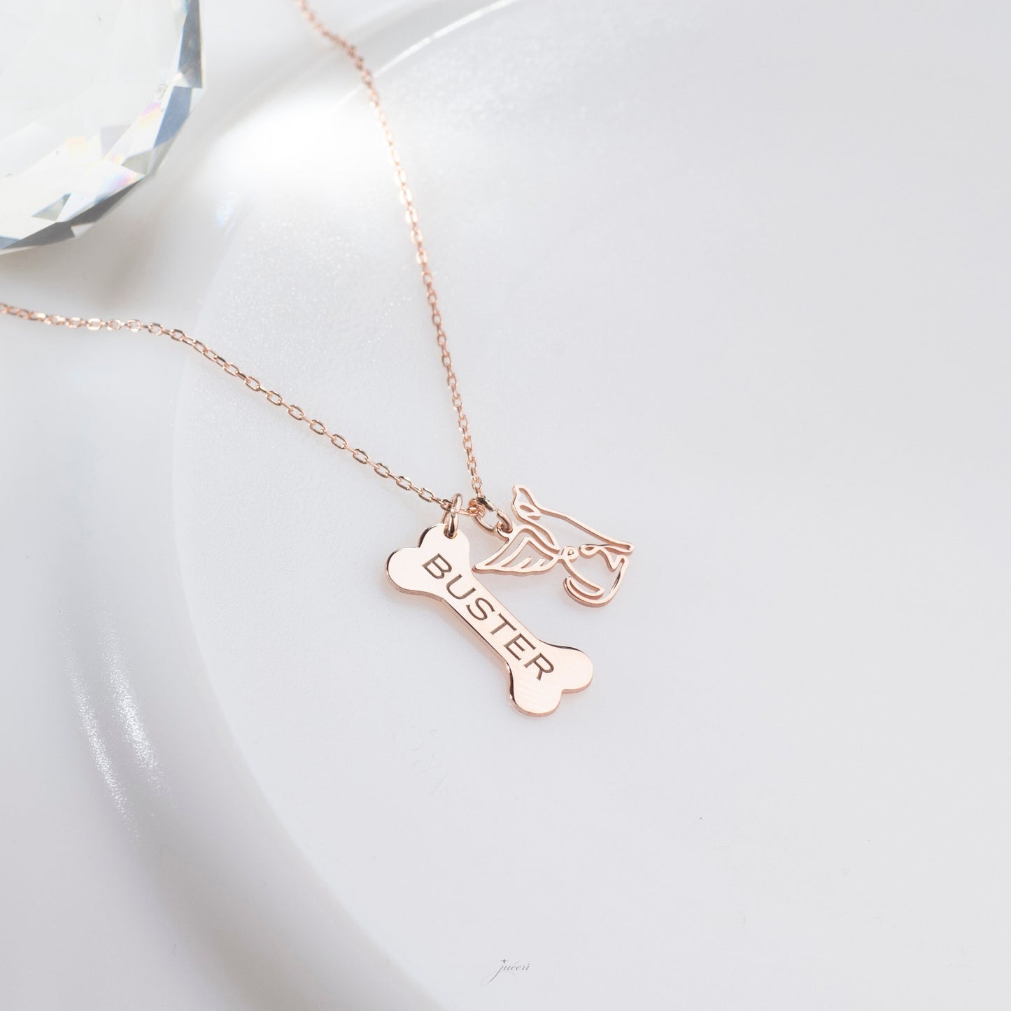 Custom Dog Angel Memorial Necklace