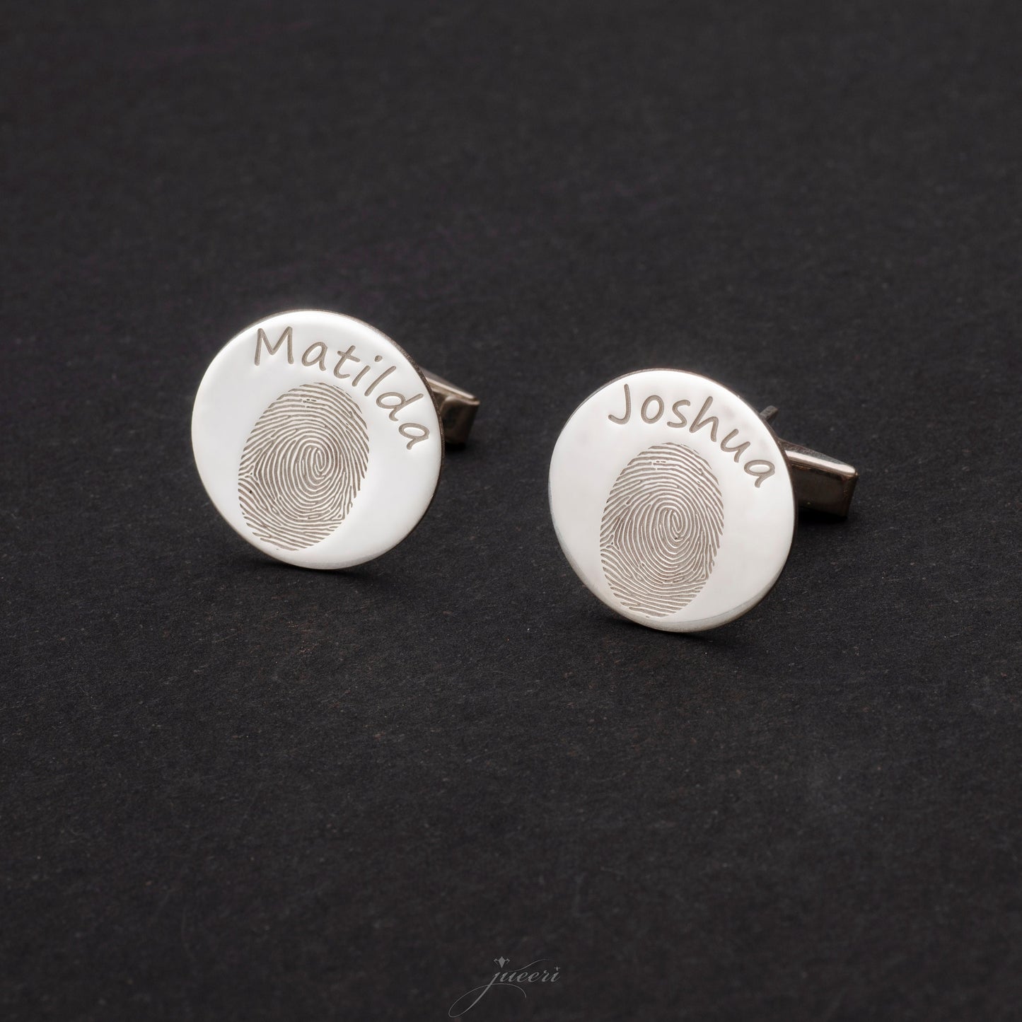 Custom Fingerprint Lapel Pin & Cufflinks