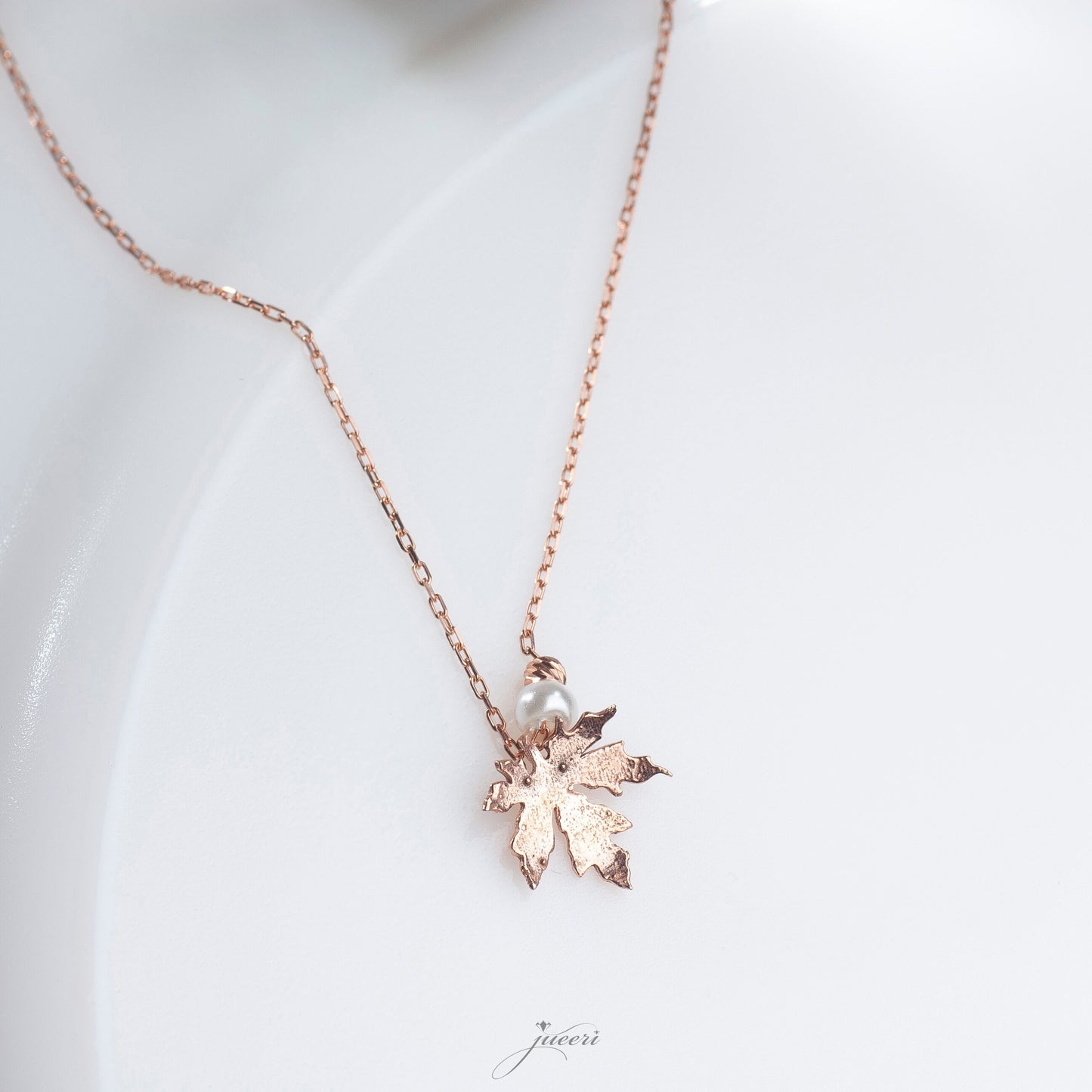 Pearl Sycamore Leaf Necklace