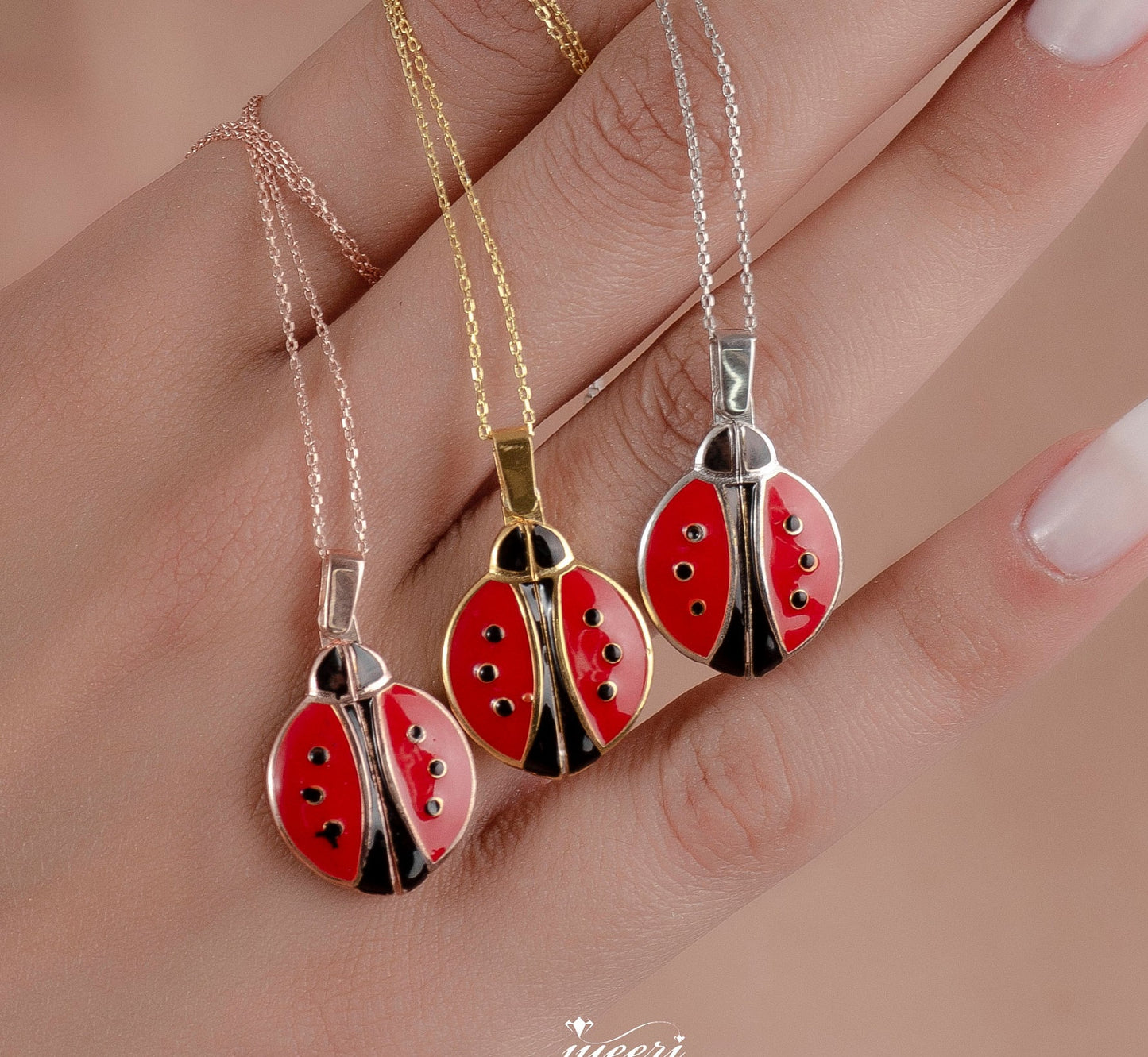 Custom Ladybug Secret Message Necklace