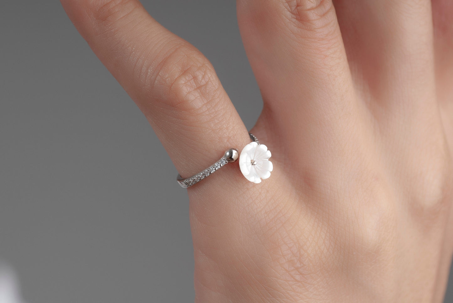 Adjustable Magnolia Ring